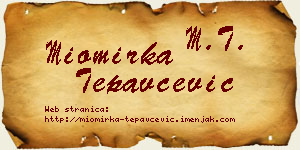 Miomirka Tepavčević vizit kartica